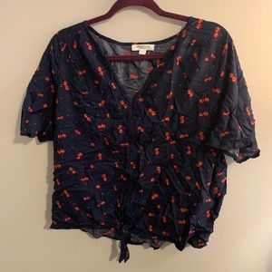 Beach lunch lounge - cherry patterned shirt